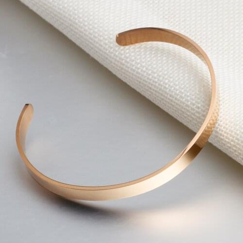 Personalized Engraved Cuff Bracelet Custom Name Words Letters Stainless Steel Bracelet & Bangle Gifts For Women Jewelry