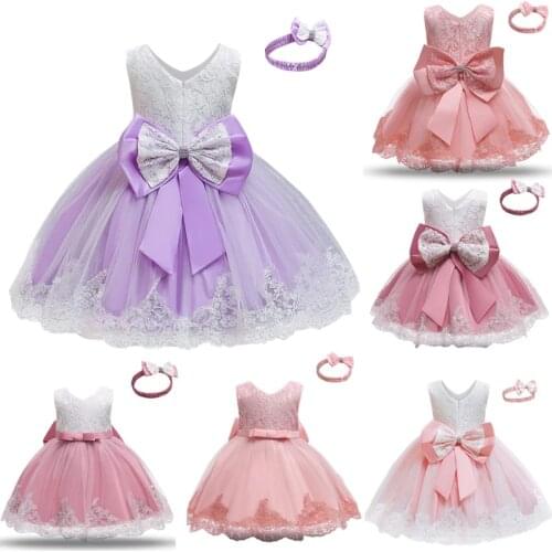 0-2 Years Baby Party Girl Clothes Princess Birthday Dress Baptism Gowns Toddler Ceremony Tulle Fabrics Baby Infant Dresses