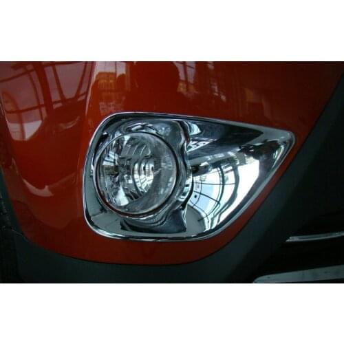 Chrome Front Fog Light Cover Surrounds Bezel For 2013-2015 Toyota RAV4 Accessories