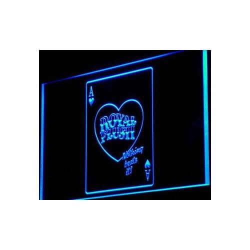 I944 Royal Flush Poker Game Casino Shop Light Signs On/Off Switch 20+ Colors 5 Sizes