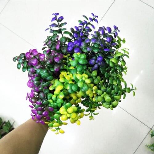 10pcs Artificial Pea Sprout grass Branch Greenery For Wall Background Wedding Party Home Office Bar Decorative