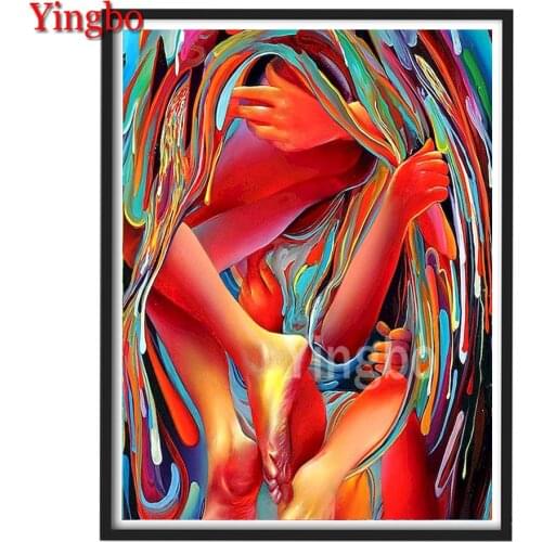 Full Square Drill Diamond Painting Abstract Couple Art Diamond Mazayka Embroidery Diy Puzzle Crystal Pintings Precious Love Gift
