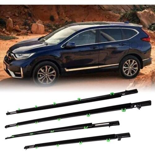 4PC Weatherstrip Window Moulding Trim Seal Belt For Honda CR-V CRV 2007-2011