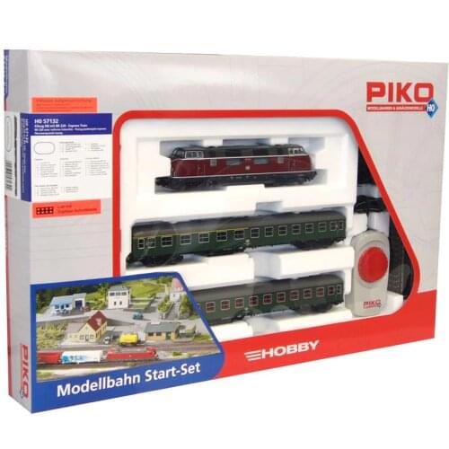 1/87 Model Train Set Diesel Car + Two Passenger Cars HO Ratio