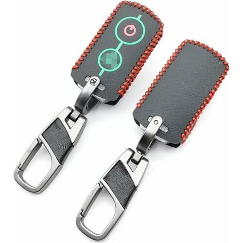Leather Key Shell Case Cover For Yamaha NVX NVX155 XMAX XMAX300 QBIX JAUNS AEROX 2018 2019 Motor 2 Button Key Protect Shell