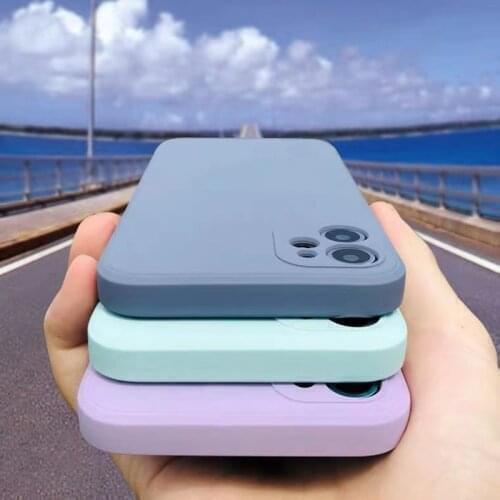 Square Liquid Silicone Case for Huawei Y7A Y8P Y9S Y9 Prime 2019 P Smart 2019 2021 Z S P20 P30 P40 Lite Pro Nova 5T 6 7 SE Cover