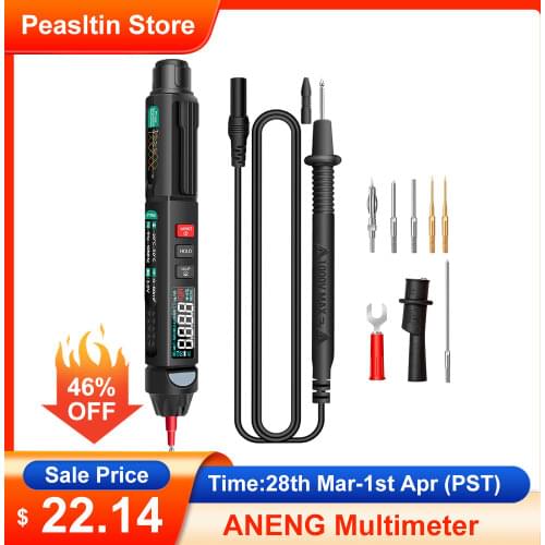 ANENG A3008 Pen Multimeter 6000 Counts Digital Multimeter with LCD Display And Flashlight Professional Multimeter