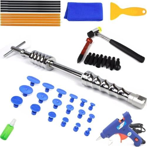 Car Repair Kit Paintless Dent Repair Dent Removal Slide Hammer Glue Stick Reverse Hammer Glue Tabs for Hail Damage