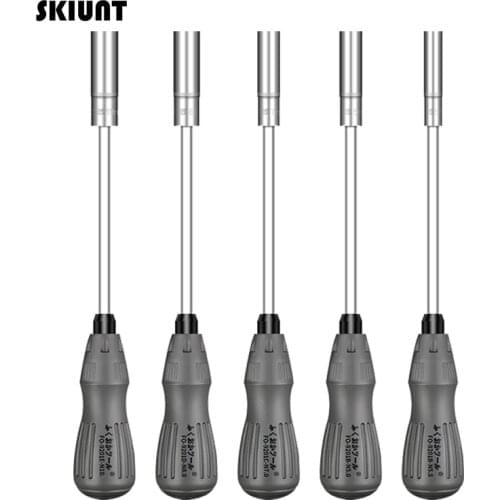 SKIUNT 5PCS Socket Screwdriver Set Non-slip Hex Screw Removable Handle Screw Driver Repair Home Appliances Car Nuts Hand Tools