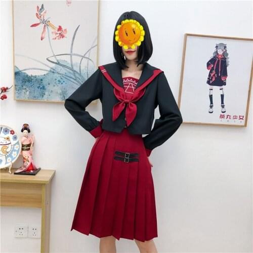 Oriental Style Clothing Student Uniform Chinese Cosplay Skirt School Uniform Suit Chinese Traditional Dress Hanfu Women KK3667