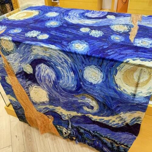 Womens Super Long Scarf Thin Cashmere Scarfs Digital Van Goghs Famous Oil Painting Printed Warm Wraps Shawl 200x100cm