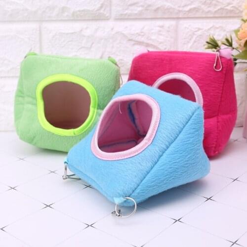 Cute Hamster Hanging House Hammock Cage Sleeping Nest Pet Bed Rat Hamster Toys