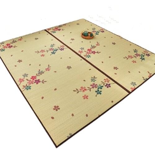 Modern Straw Rush Grass Floor Area Rug Tatami Childrens Play Carpet Kids Room Mattress Portable Oriental Toddler Crawling Carpet