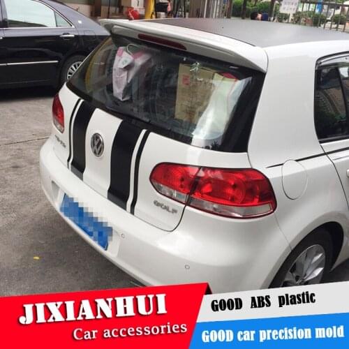 For Golf Spoiler 2010-2013 Volkswagen Golf 6 SJKT Spoiler ABS plastic Material Car Rear Wing Color Rear Spoiler