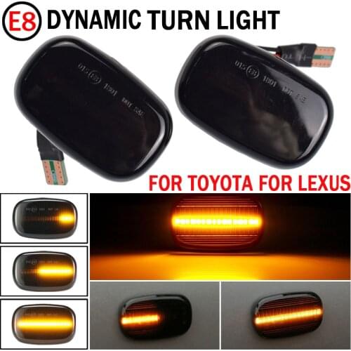 For Toyota Avensis Verso Carina Celina Corolla Camry Caldina Harrier Hilux IPSUM Led Dynamic Side Marker Signal Indicator Lights