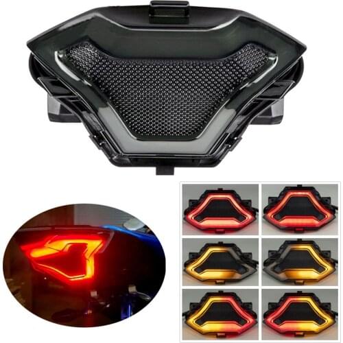 12V Motorcycle LED Taillight Brake Rear Turn Signal Indicator Lamp Tail Light For Yamaha YZF R3 R25 Y15ZR MT07 FZ07 LC150