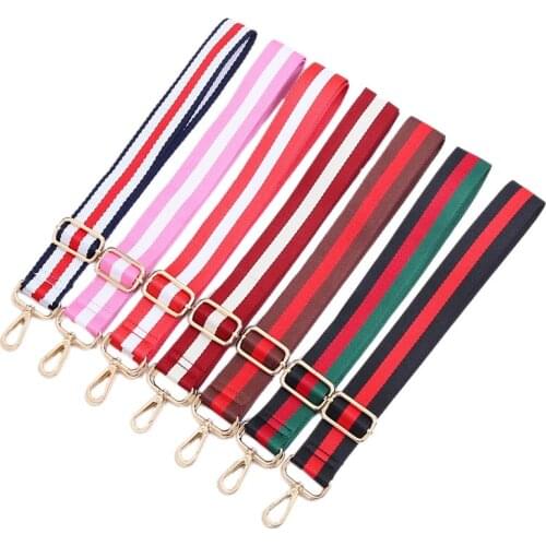3.8cm wide stripe canvas woven tape fabric bag strap belt nylon Shoulder strap DIY bag handle accessories adjustable 70~140