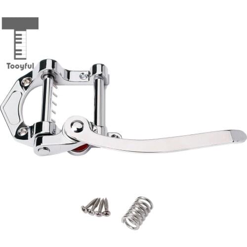 Tooyful Guitar Tremolo Bridge Vibrato Tailpiece Bridge for Tele TL Electric Guitar Replacement Parts Chrome