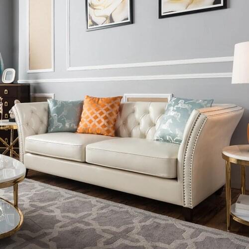 U-BEST American Style Synthetic Leather 2 seater Sofa Couch living room Furniture Luxury Chesterfield Sofas Set