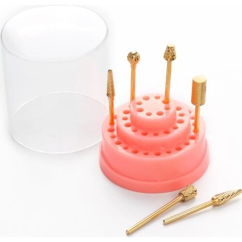 Makartt Exhibition Stand Displayer Nail Drill Bit Holder Professional Nail Art Manicure Tools Nail Drills Box F0627