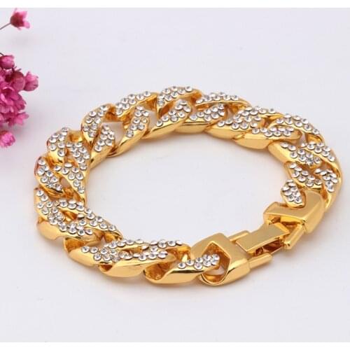 CHUNSHI Euramerican Hiphop EMO Hot Selling Fashion Gold-plated Diamond Inlaid Hollow Bracelet High Quality Hiphop Style Bracelet