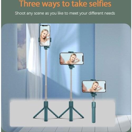 1PC Mobile Phone Wireless Bluetooth Selfie Stick Foldable Mini Tripod Expandable Monopod With Remote Control For Universal Phone