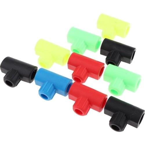 10pcs Soft Silicone Fishing Line Spool Bobbin Rod Connector Clips Tackle