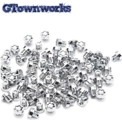100pcsx12.1mm Chrome Silver Auto Nail Wheel Lip Rivets Nuts Replacement Rim Lip Decoration
