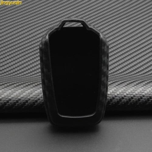 15pcs jingyuqin Carbon Fiber Soft Pattern Silicone Remote Key Case For ISUZU D-Max/Mu-X 3.0/X-Series 2 Buttons Car Key Cover