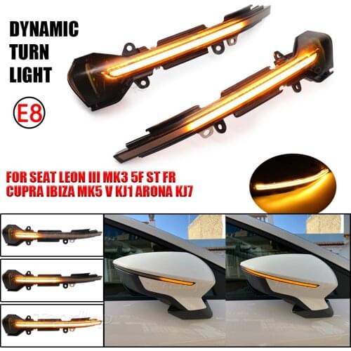 2pcs/Lot LED Side Mirror Indicator Blinker Light Dynamic Turn Signal For Seat Leon III Mk3 5F ST FR Cupra Arona KJ7