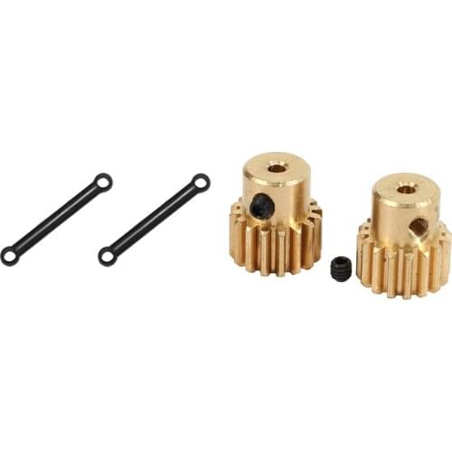 2Pcs Steering Link Rod Pull Rod For SG 1603 SG 1604 SG1603 SG1604 & 2Pcs Motor Gear 16T