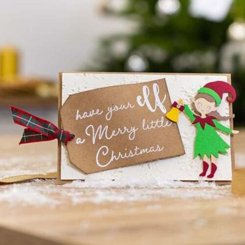 2020 Christmas girl Metal Cutting Dies DIY Scrapbooking Paper Photo Album Crafts Knife Mould Card Blade Punch Stencils for Decor