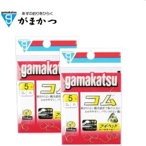 3 packs /lot Japan Gamakatsu tough sharp and strong hook without barb hook through studies (white) and V hook