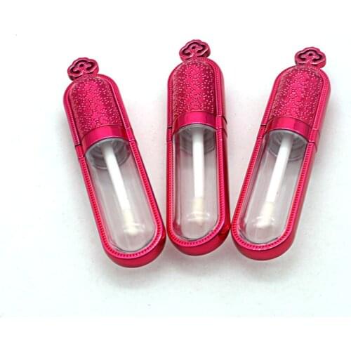 5ml Rose-red Plastic Crown Lip Gloss Tube Lipgloss Tube Container Lip Glaze Tube Empty Cosmetic Container Packaging