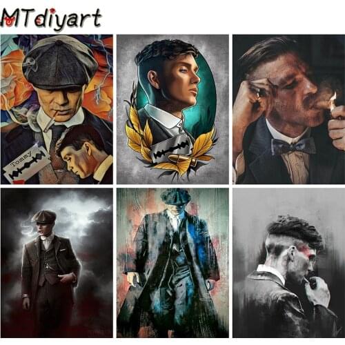Diamond Painting "Peaky Blinders" Full Drill 5D DIY Set Embroidery Home Wall Sticker Mosaic Portrait Cross Stitch Art Decor Kit