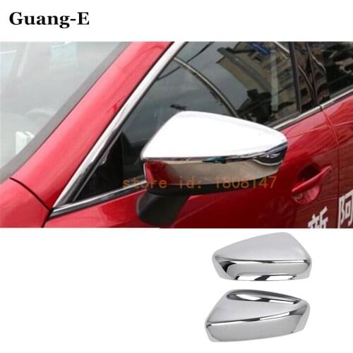Car ABS Chrome Back Rear View Rearview Side Mirror Strip Stick Trim Panel Lamp 2pcs For Mazda6 Mazda 6 Atenza 2017 2018 2019