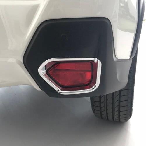 Chrome Rear Reflector Fog Light Surrounds Trim For Subaru Crosstrek XV 2018 2019 2020