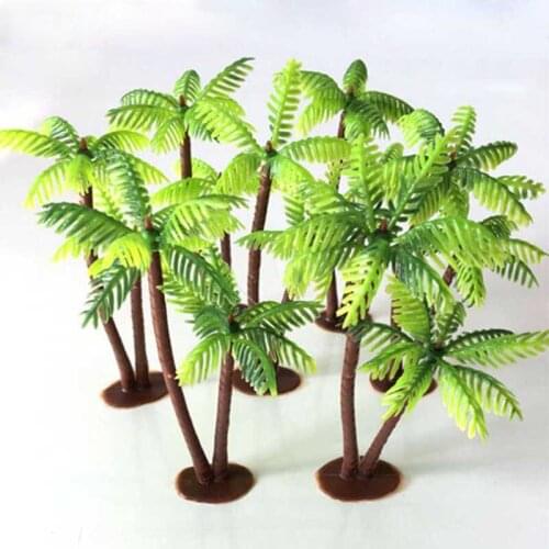 Artificial Plant Coconut Tree Miniature Plant Bonsai Plastic Craft Micro Landscape DIY Party Fake Plants Desktop Decoration Tree