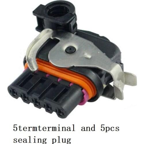 200 Set 5 pin sealed waterproof auto connectors (2.8) female 18242000000 generator socket wiring harness cable connection Black