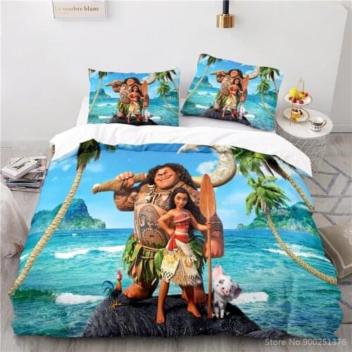 Moana Maui Ocean 3D Printed Bedding Set Queen King Size Duvet Cover Set Comforter Cover with Pillowcase Set Home Textile Gift