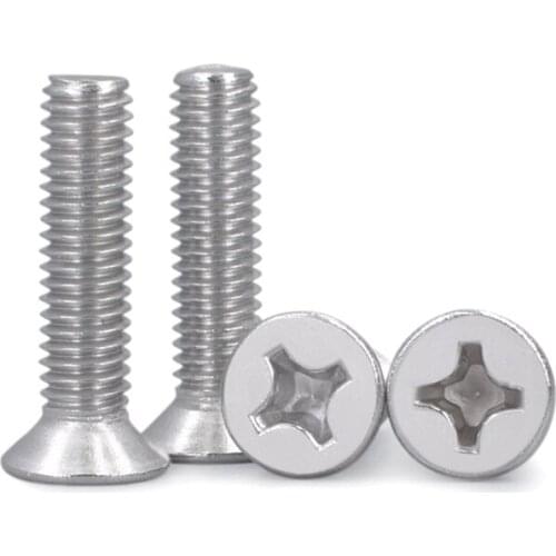 Cross flat head machine screw countersunk head machine thread 304 stainless steel M3 M3.5 *4 5 6 8 10 12 16 18 20 22 25 30 40 50