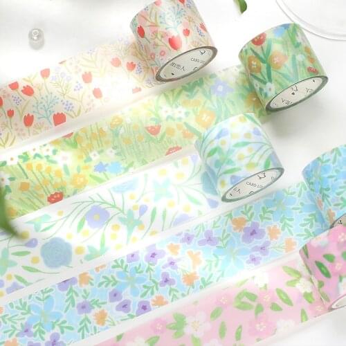 3Meters/Roll Spring Garden Washi Tape DIY Scrapbooking Diary Paper Stickers Roll Cute Adhesive Paper Tape Stationery Sticker
