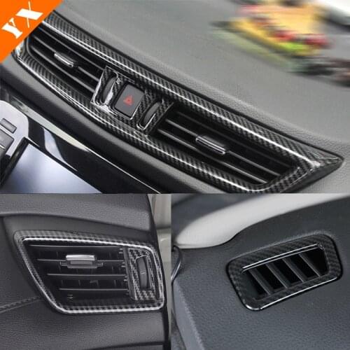 LHD For Nissan Qashqai J11 2014-2020 AC Vent trim Cover Accessories Left Right Middle Outlet Air Conditioning ABS Carbon