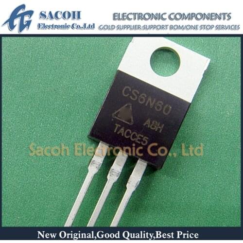 Free Shipping 10Pcs CS6N60A8H CS6N60 CS4N60A8HD CS4N60 TO-220AB 6A 600V Power MOSFET Transistor