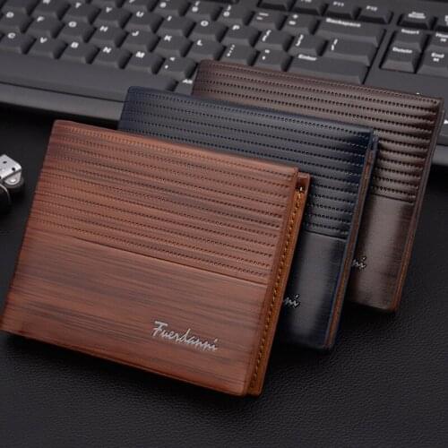 Men Wallet New Men Short Wallet Horizontal Wallet Large Capacity Wallet Men Business Wallet