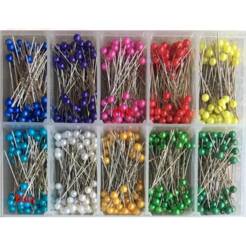 Set of 200pcs Round-Head Pearl Decorating Pin Dressmaking Pin Xmas Gifts