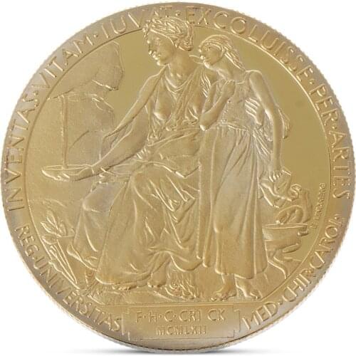 New Alfred Bernhard Nobel Gold Coin Collection Gift Souvenir Gold Plated Coins Art Metal Souvenir Festival Gift