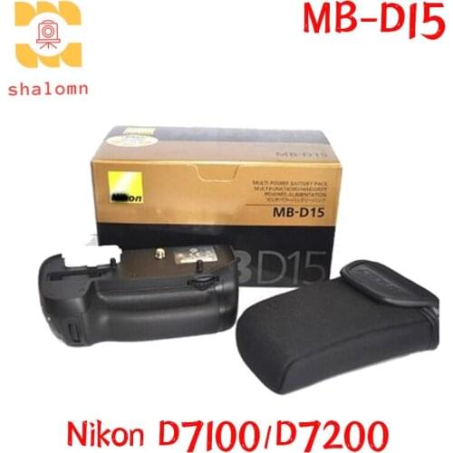 New Original MB-D15 Bottom Battery Grip Holder Replacement MBD15 For Nikon D7100 D7200 SLR (Work With EN-EL15 Battery)