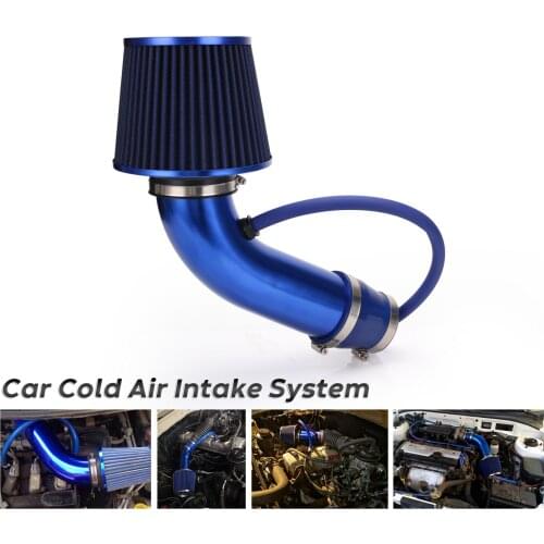 Full Set 3" 76mm Car Cold Air Intake System Turbo Induction Pipe Tube Kit With Air Filter Cone High Flow Performace Racing DIY