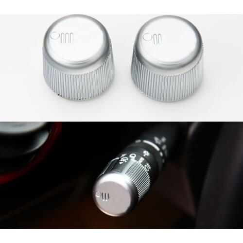 2color ABS Headlight Wiper Switch Control knob Button Cap Decoration Cover Trim For Compass Patriot Wrangler 2011-16 Car-styling